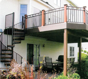 EXTERIOR SPIRAL WOOD TREADS