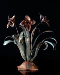 COPPER FLOWER SCULPTURE